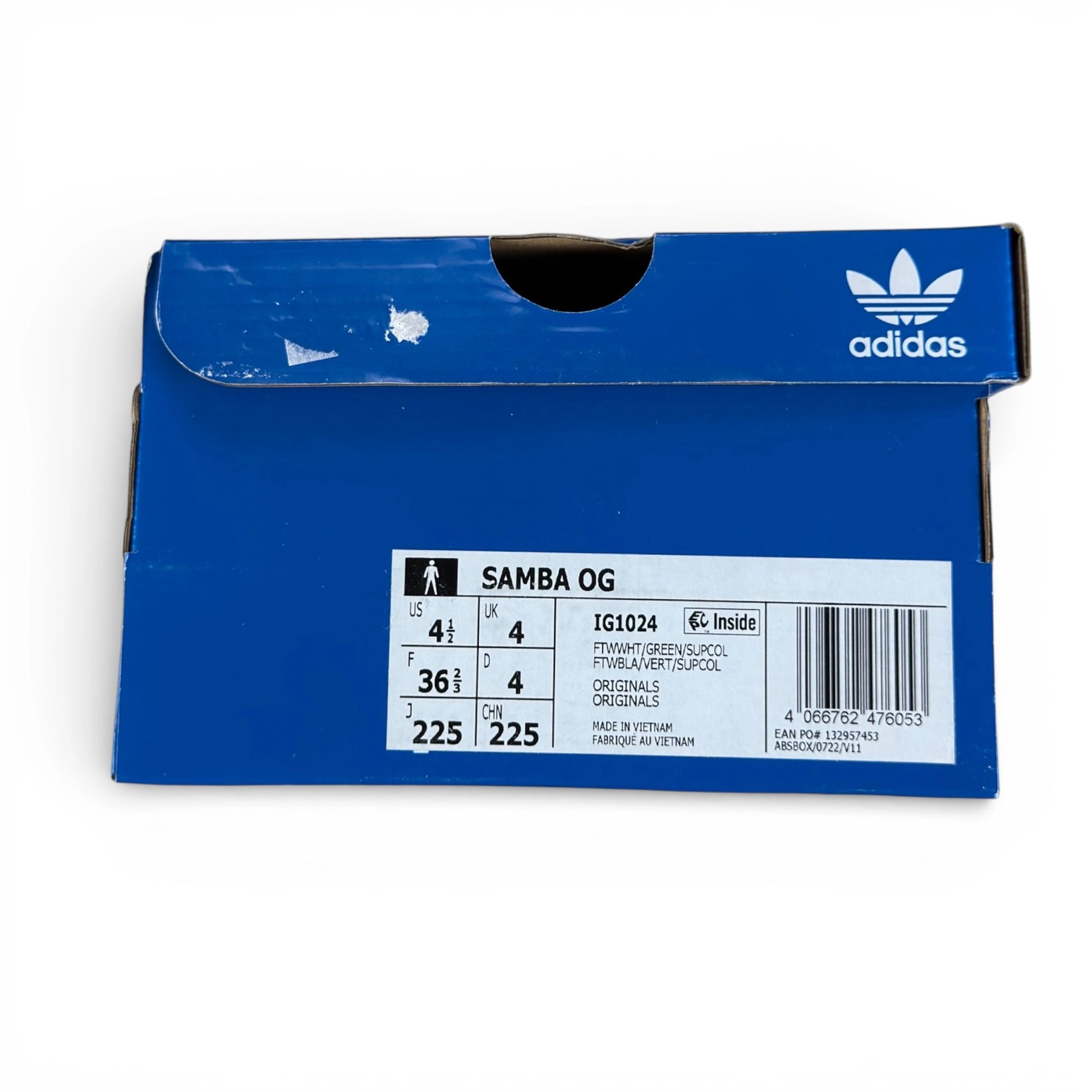 adidas Samba OG Footwear White Green IG1024 – EU 36 2/3, brand new with original box
