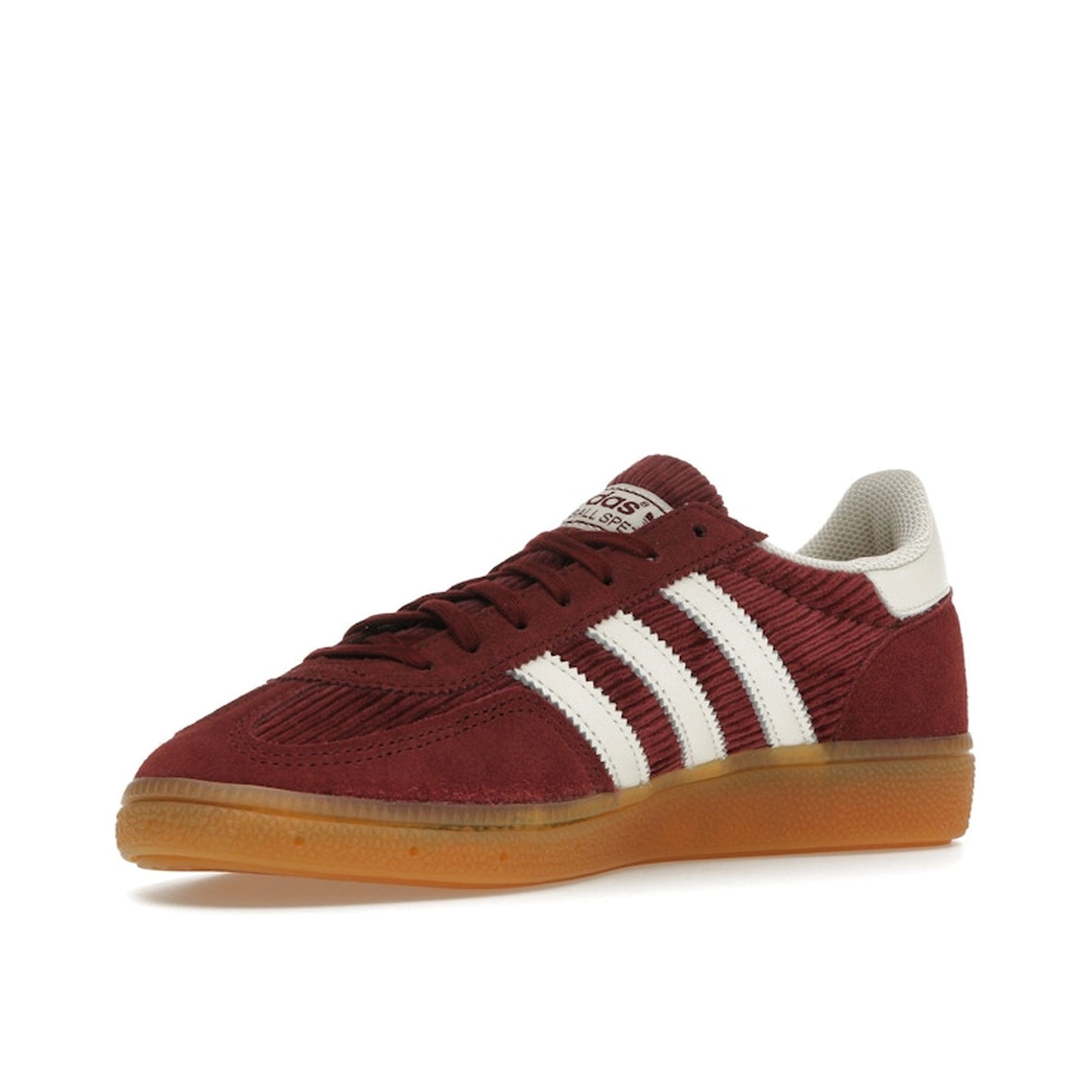 Adidas Handball Spezial Shadow Red Women's sneakers, front view, model IG1978, in red velvet effect.