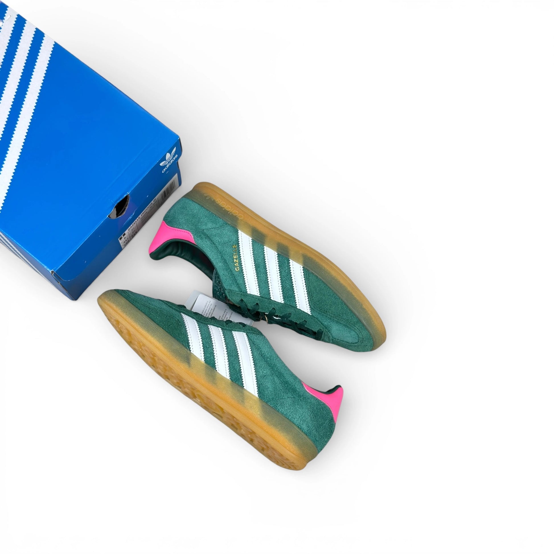adidas Gazelle Indoor Collegiate Green Lucid Pink (Women’s) – size EU 41 1/3, brand new with original box