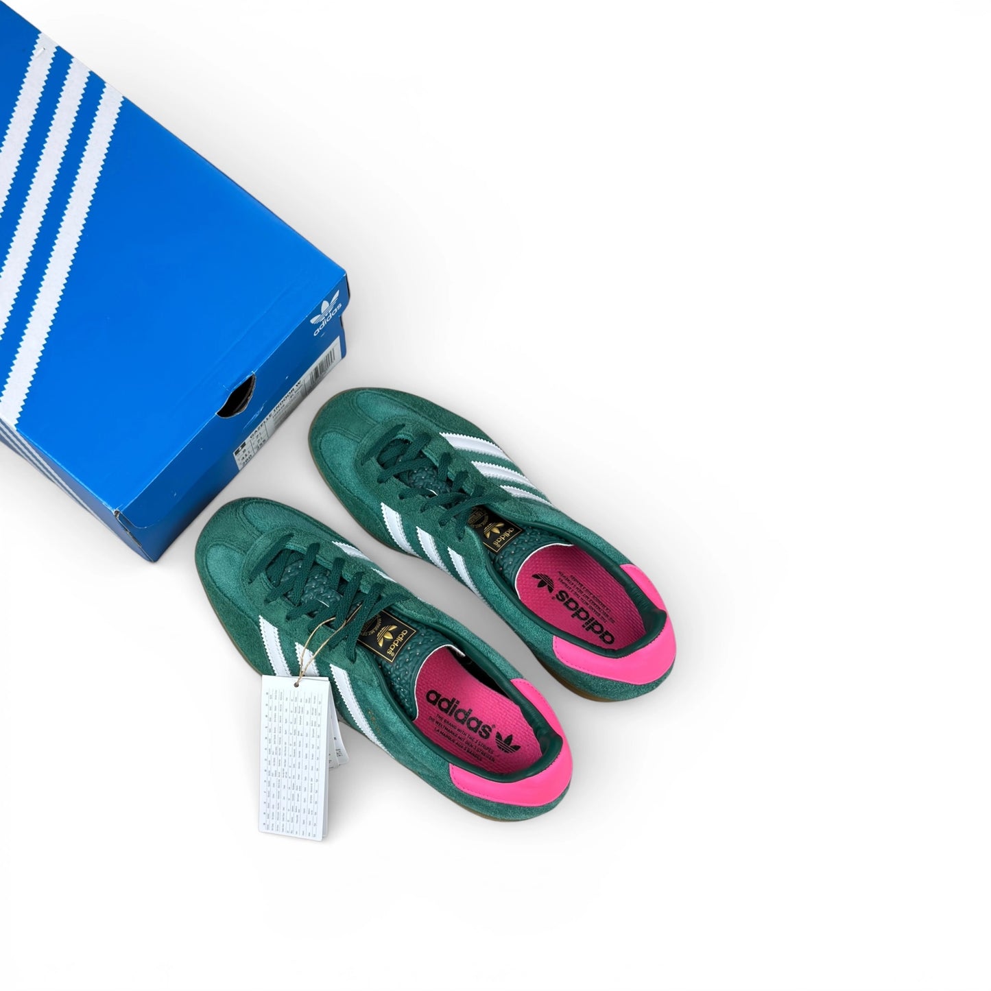 adidas Gazelle Indoor Collegiate Green Lucid Pink (Women’s) – size EU 41 1/3, brand new with original box