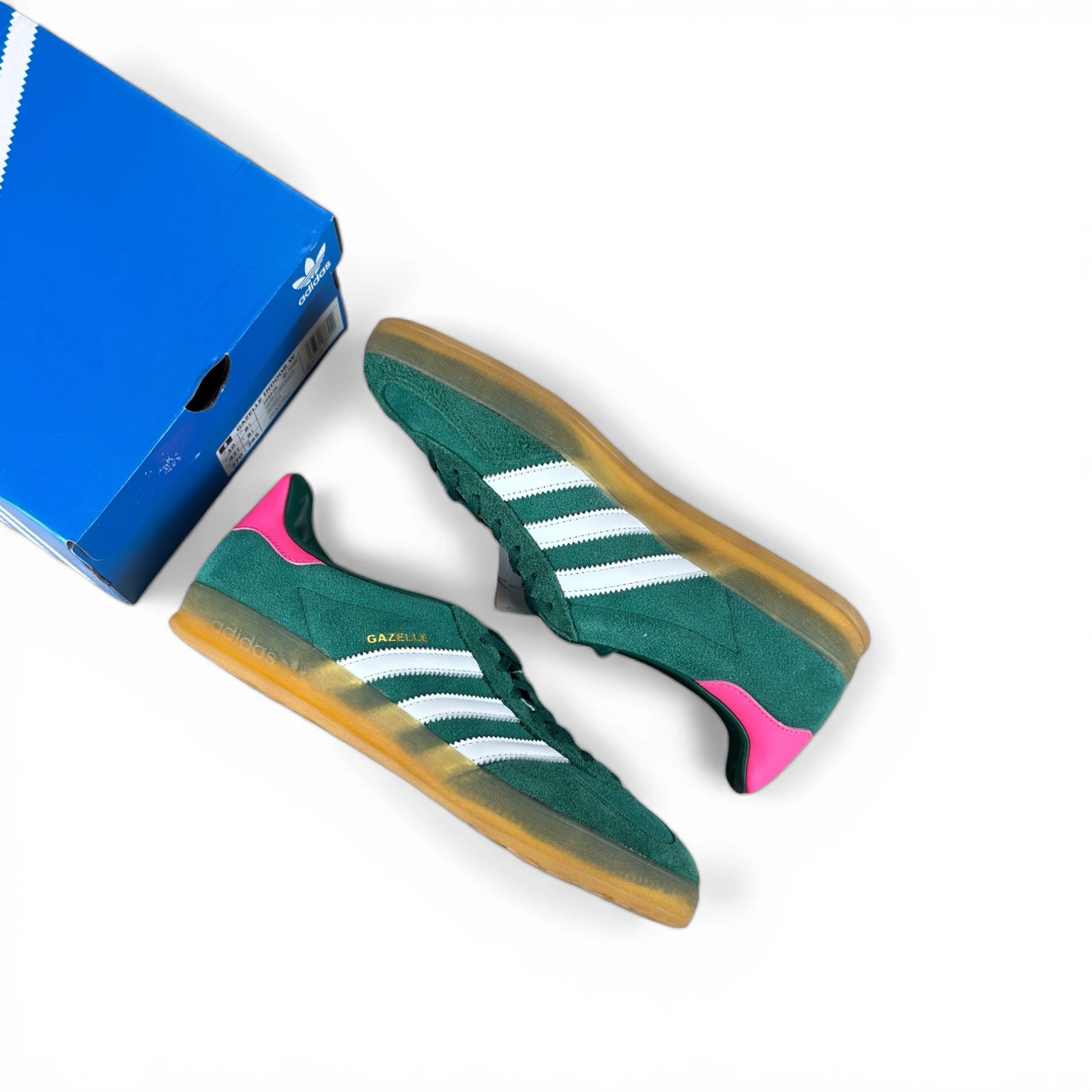 adidas Gazelle Indoor Collegiate Green Lucid Pink (Women’s) – size EU 42⅔, brand new with original box