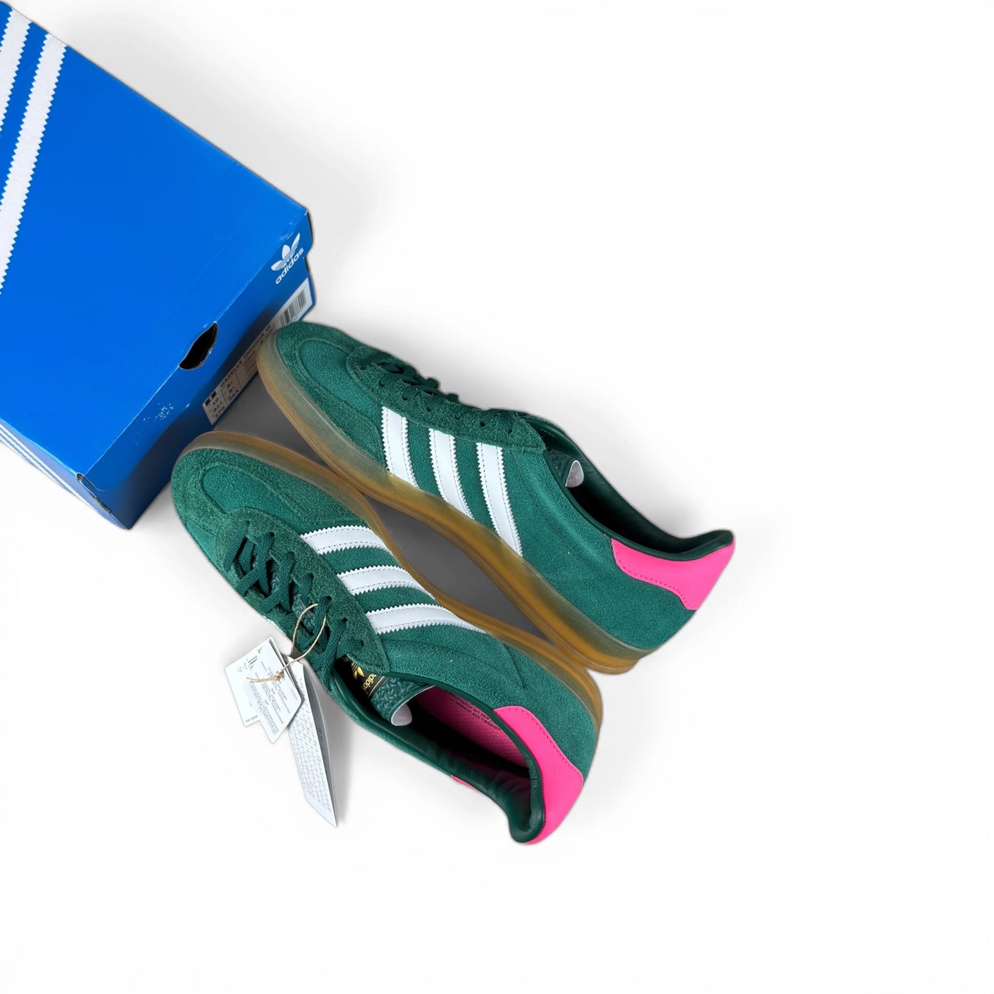 adidas Gazelle Indoor Collegiate Green Lucid Pink (Women’s) – size EU 42⅔, brand new with original box