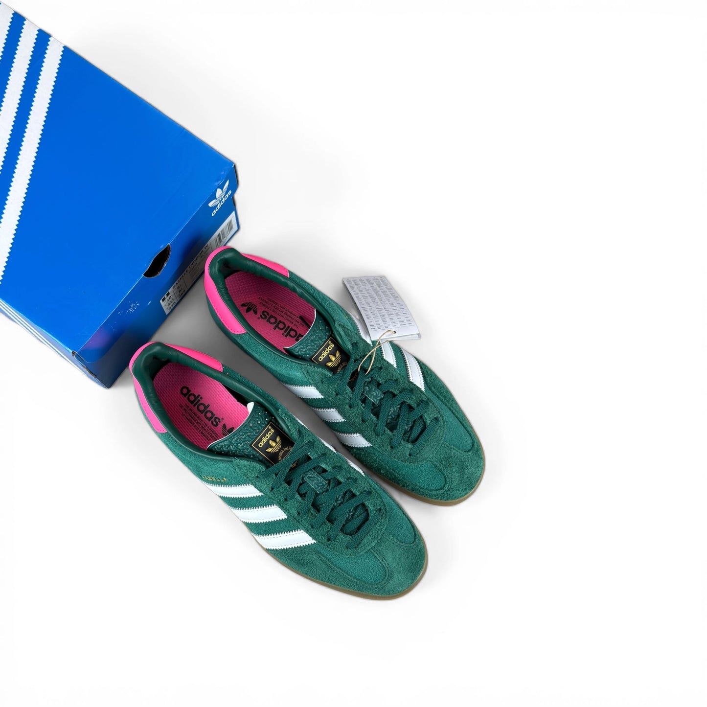 adidas Gazelle Indoor Collegiate Green Lucid Pink (Women’s) – size EU 42⅔, brand new with original box