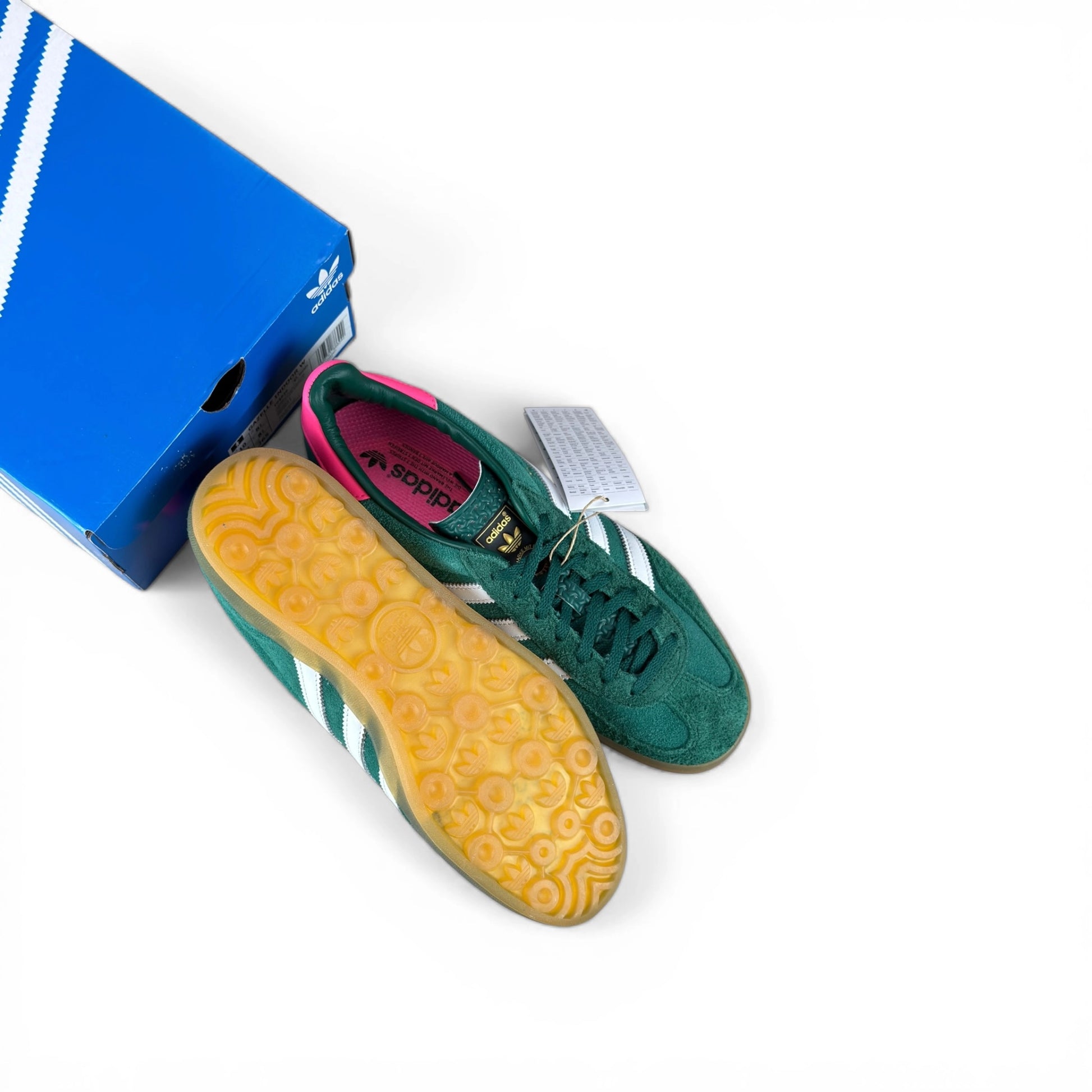 adidas Gazelle Indoor Collegiate Green Lucid Pink (Women’s) – size EU 42⅔, brand new with original box