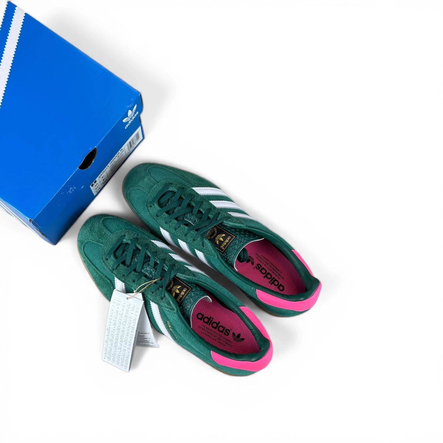 adidas Gazelle Indoor Collegiate Green Lucid Pink (Women’s) – size EU 42⅔, brand new with original box