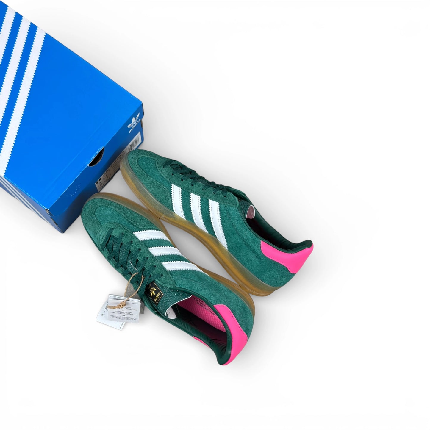 adidas Gazelle Indoor Collegiate Green Lucid Pink (Women’s) – size EU 42, brand new with original box
