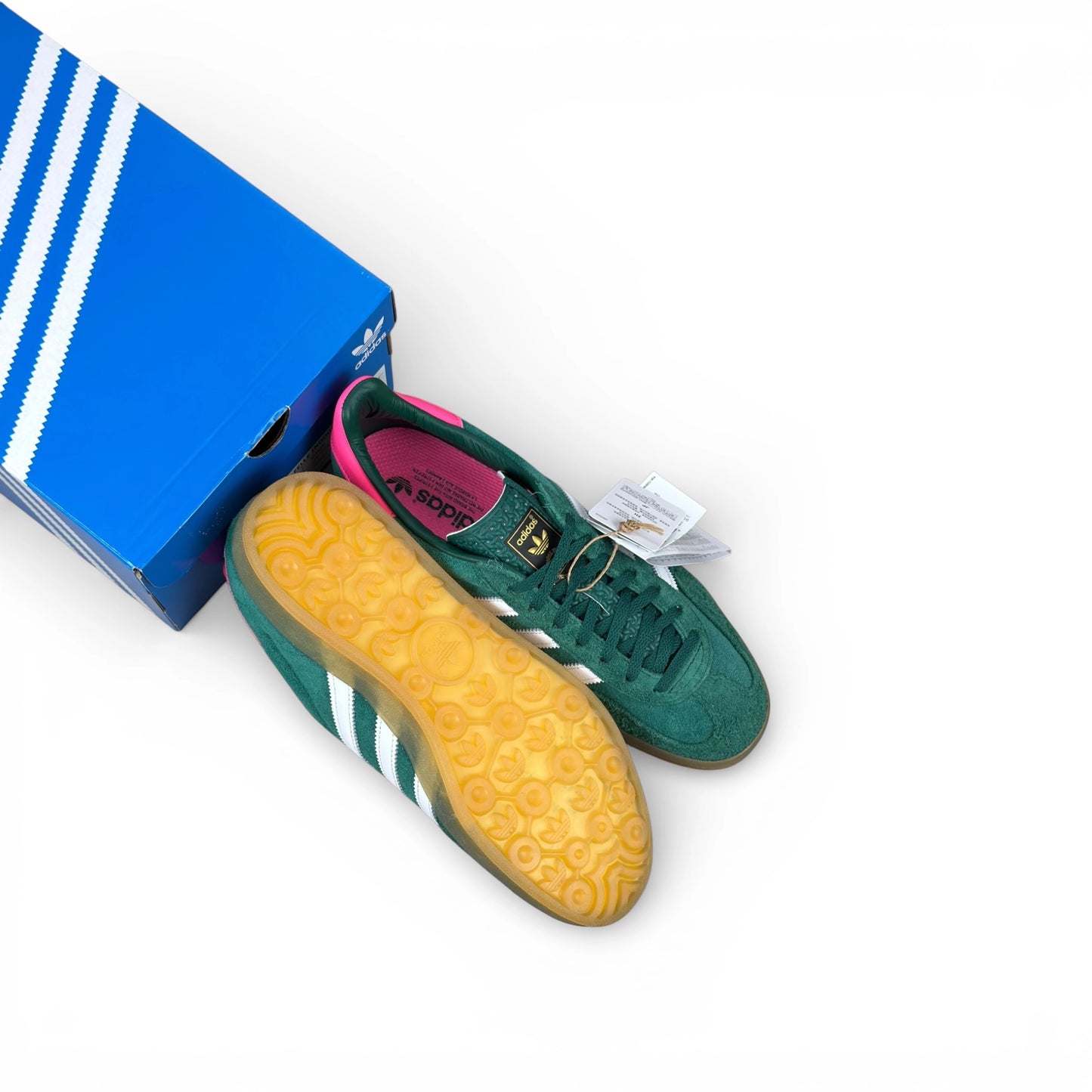 adidas Gazelle Indoor Collegiate Green Lucid Pink (Women’s) – size EU 42, brand new with original box