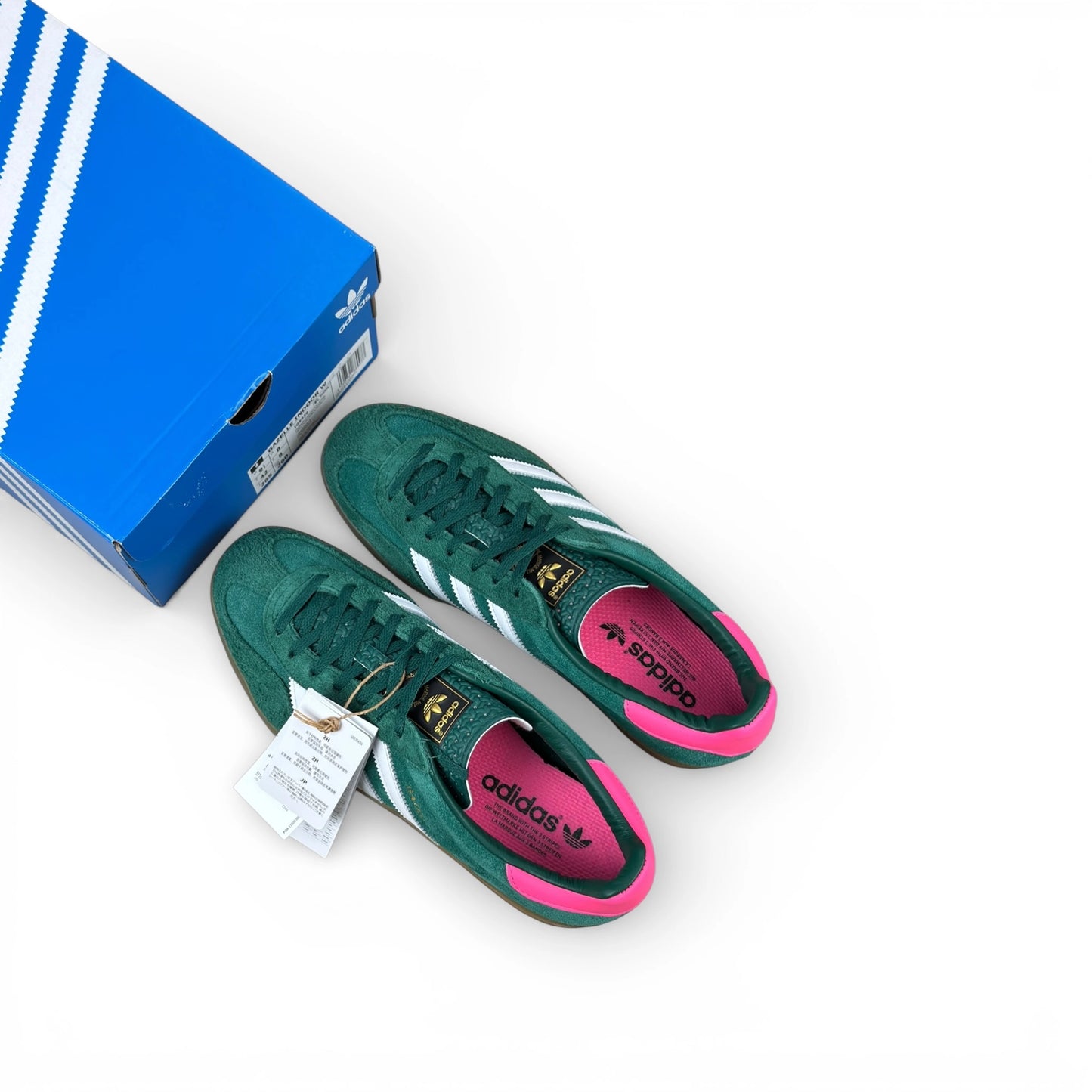 adidas Gazelle Indoor Collegiate Green Lucid Pink (Women’s) – size EU 42, brand new with original box