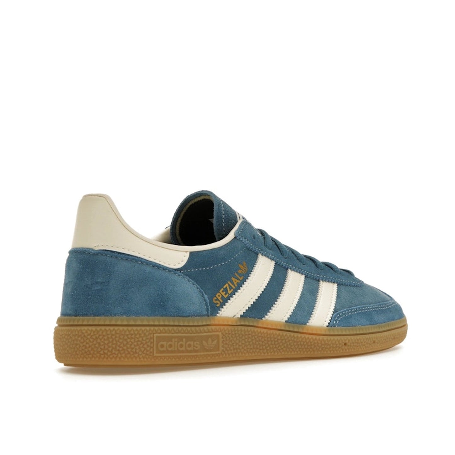 Adidas Handball Spezial sneakers, back view, model IG6194, core blue, cream white, gum sole.