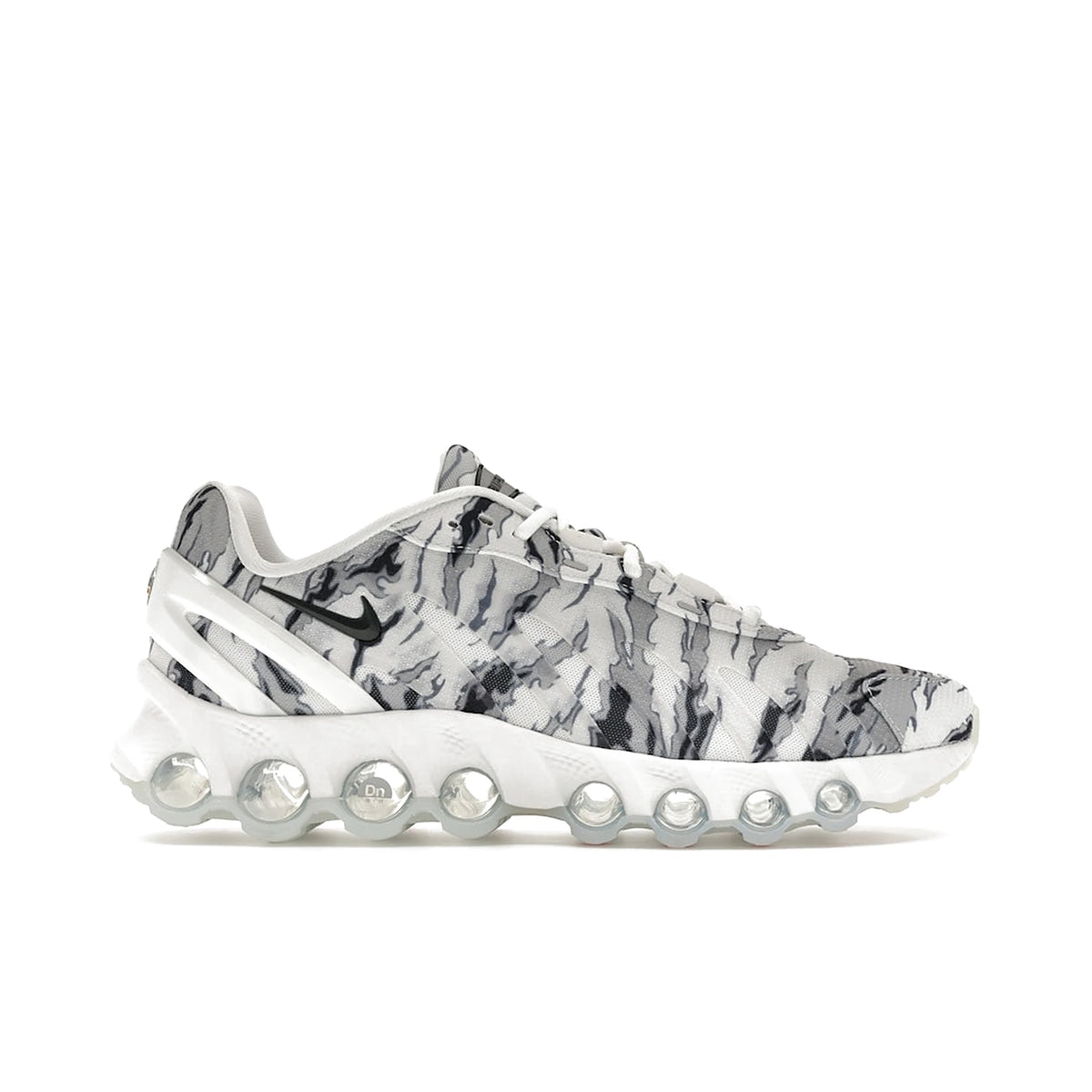 Nike Air Max Dn8 Premium in summit white, cool grey, light and dark smoke grey leather