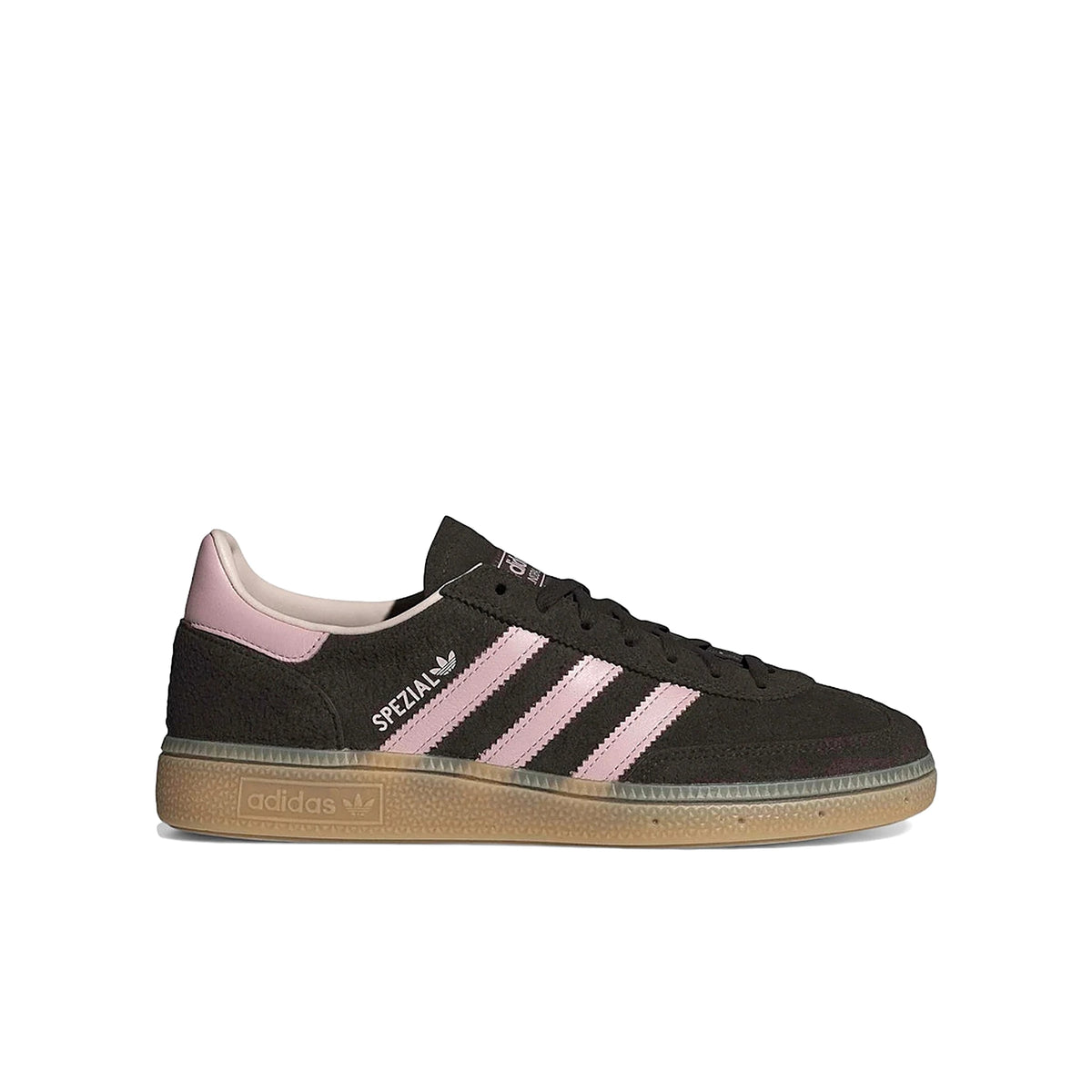 adidas Handball Spezial women's shoes in Aurora Coffee, Sandy Pink suede with gum sole