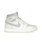 Jordan 1 Retro High OG in Sail, University Red, Pale Ivory, Coconut Milk accents, leather