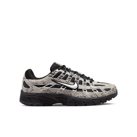 Nike P-6000 SE Snakeskin women's shoes in summit white, black and white leather