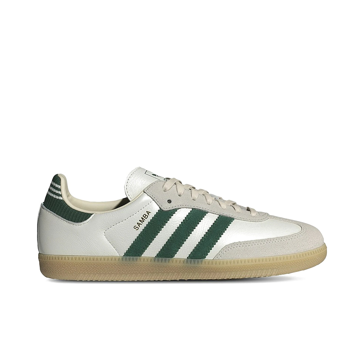 adidas Samba OG White Collegiate Green Gum leather shoe