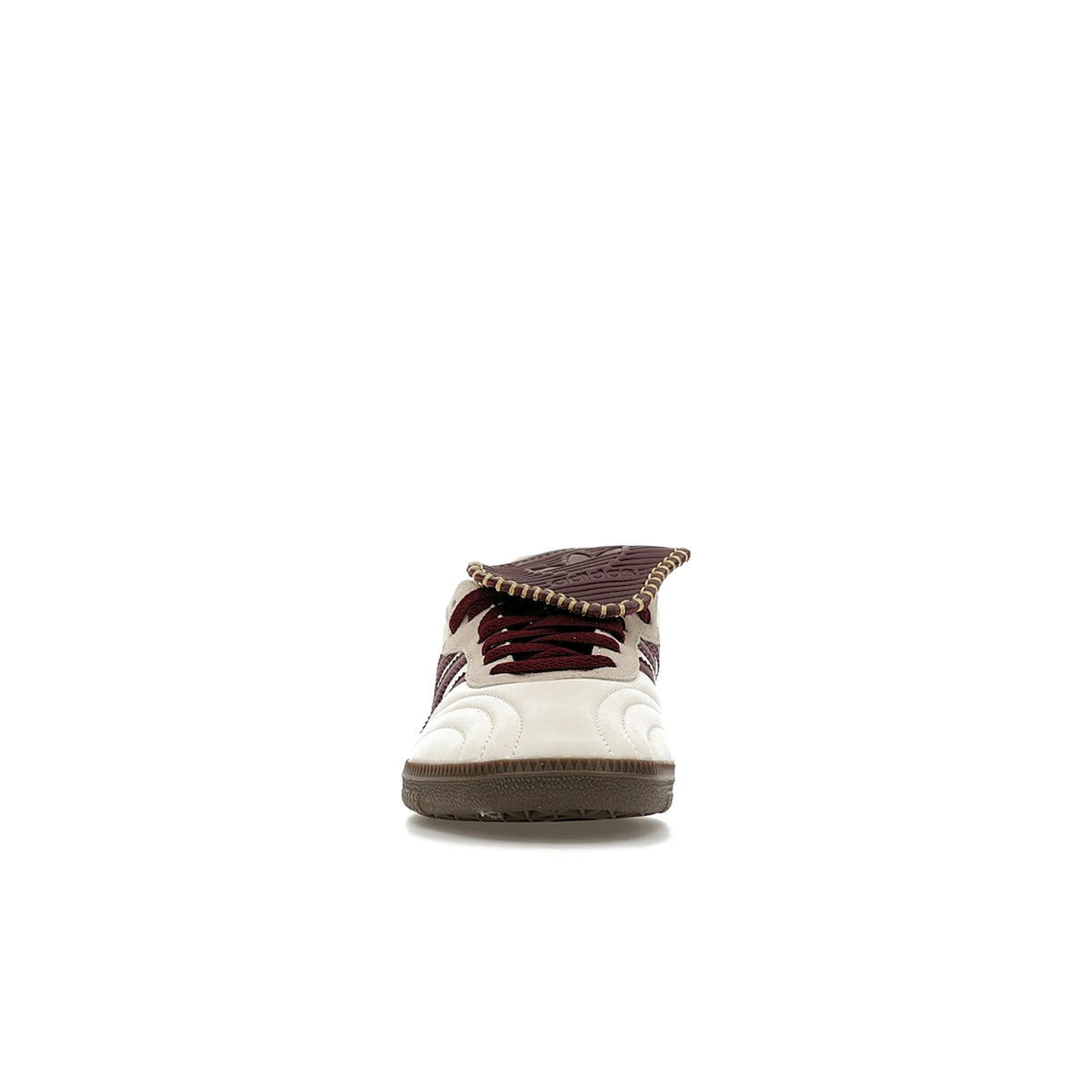 adidas Samba LT women's shoe in cream white, maroon and gold metallic leather and denim – image 2 of 4