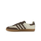 adidas Samba OG Basketweave in cream white, earth strata, gold metallic, textile – image 3 of 4