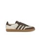 adidas Samba OG Basketweave in cream white, earth strata, gold metallic, textile