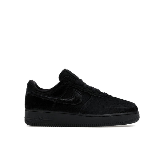 Nike Air Force 1 Low '07 Triple Black Pony Hair women's leather sneakers in black