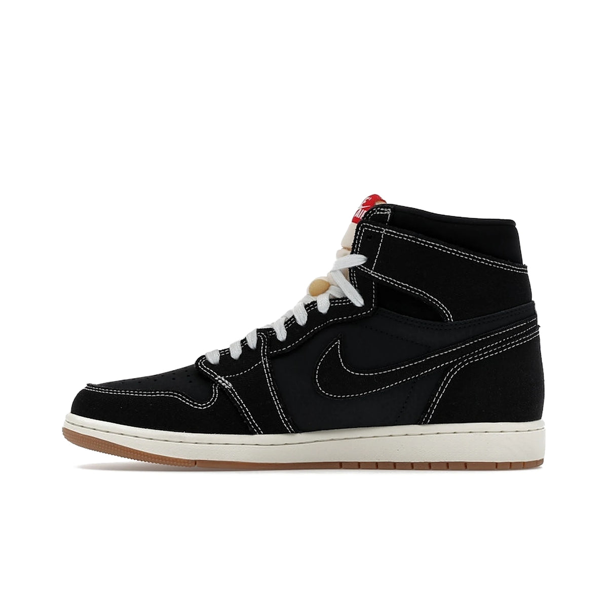 Jordan 1 Retro High OG Flight Club in black, sail, gum medium brown and university red leather – image 3 of 4
