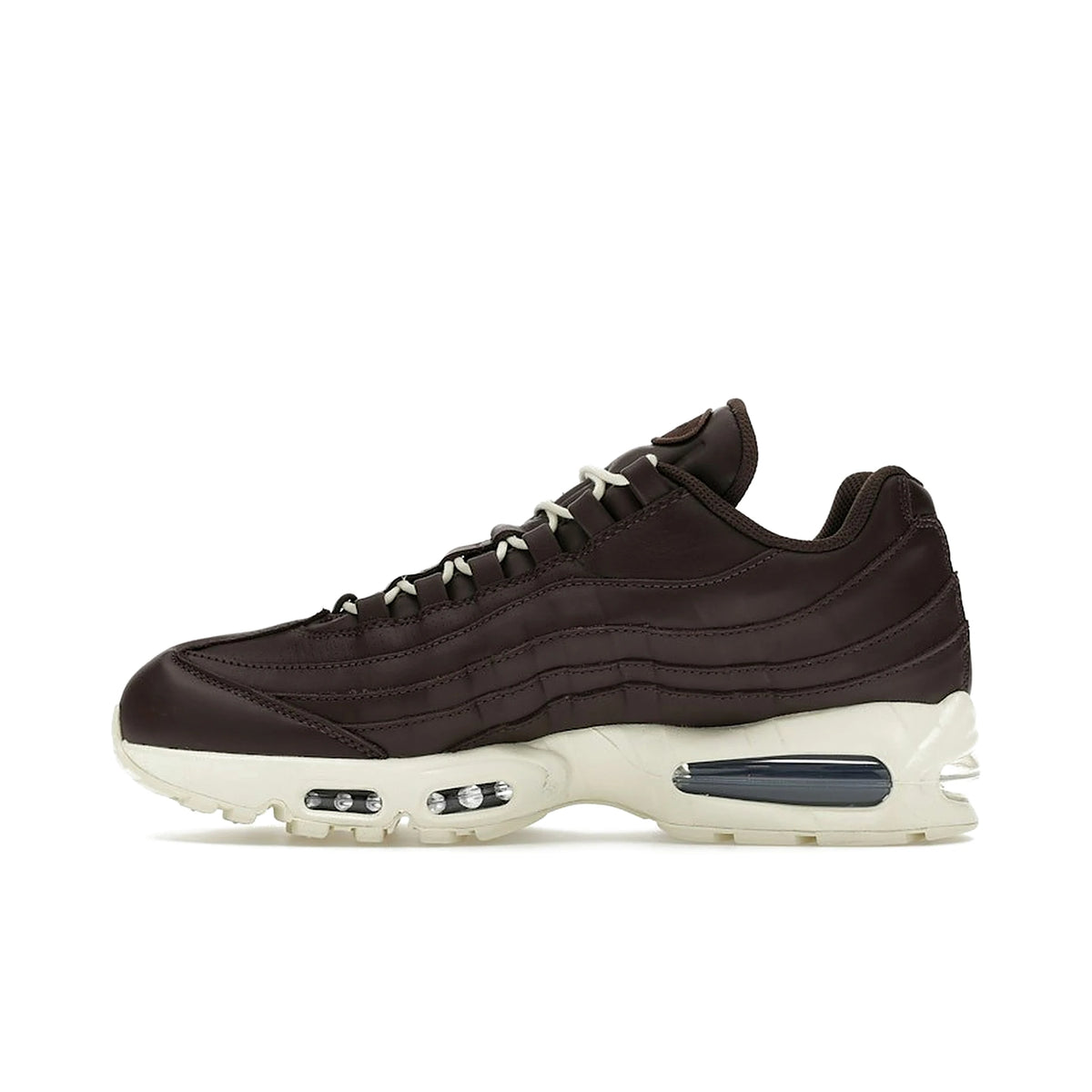 Nike Air Max 95 QS Big Bubble in Baroque Brown leather, black and coconut milk accents. – image 3 of 4