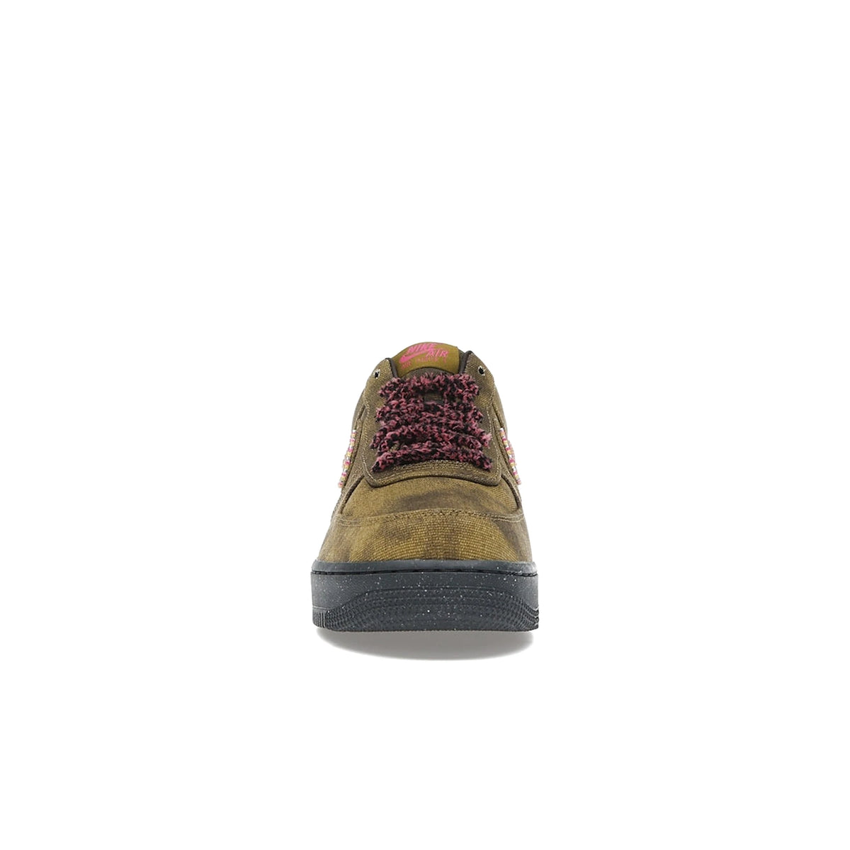 Nike Air Force 1 Low '07 QS Boucle in Desert Moss, Fierce Pink, Midwest Gold, Baroque Brown leather – image 2 of 4