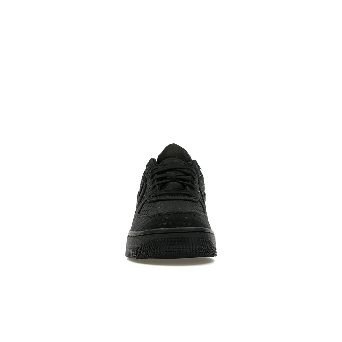 Nike Air Force 1 Low, black leather with black and university red accents – image 2 of 4