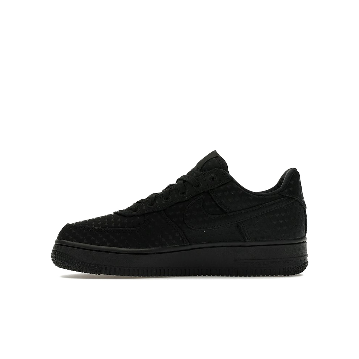 Nike Air Force 1 Low, black leather with black and university red accents – image 3 of 4