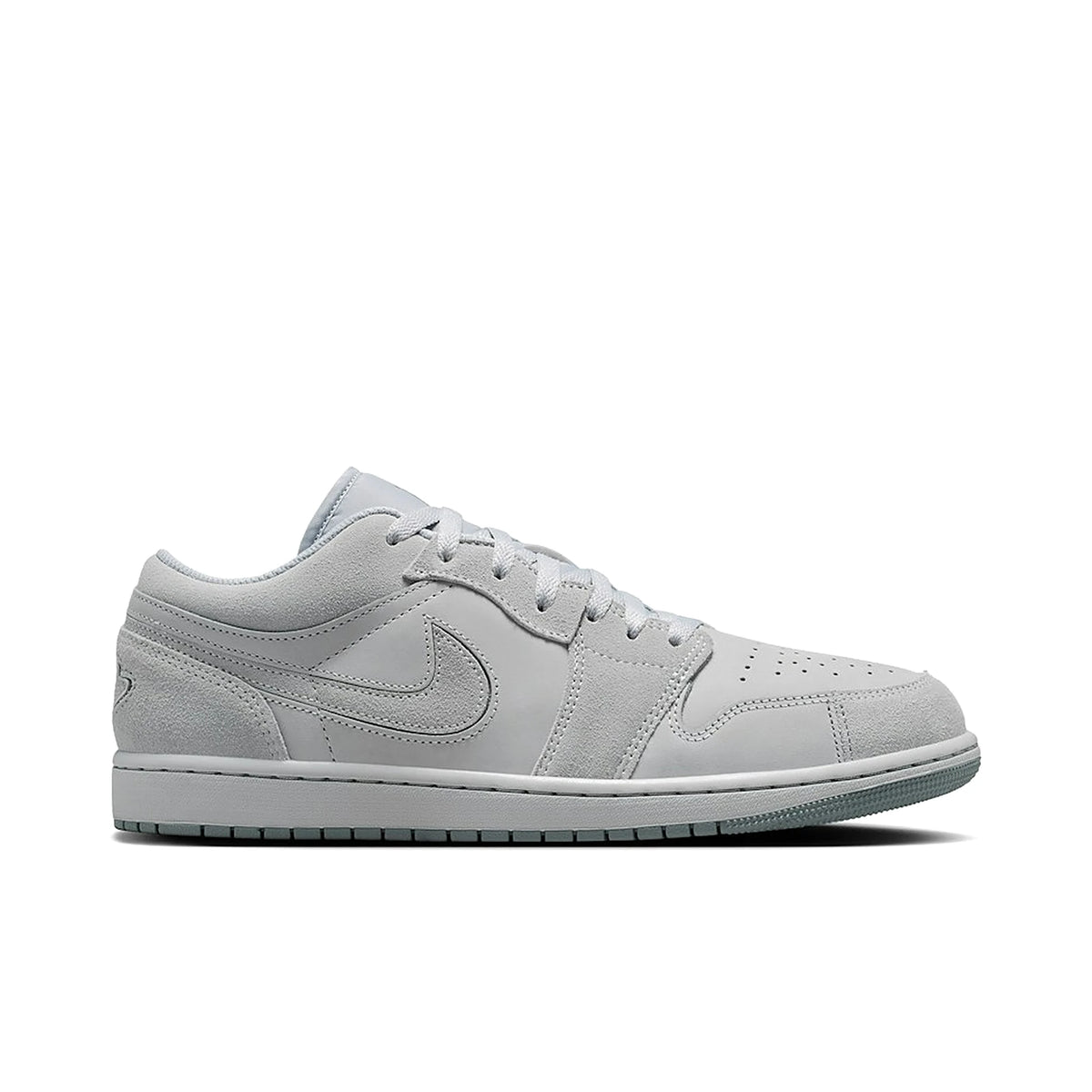 Jordan 1 Low SE Craft in Wolf Grey, Smoke Grey, Lemon Wash, leather.