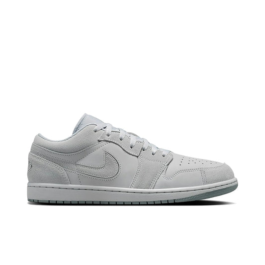Jordan 1 Low SE Craft in Wolf Grey, Smoke Grey, Lemon Wash, leather.