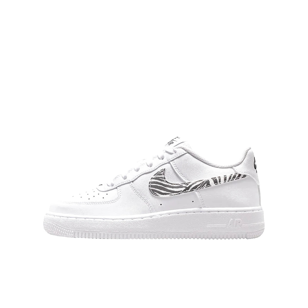 Nike Air Force 1 Big Kids' Sneakers White, pale ivory, tough red, sierra red, leather.