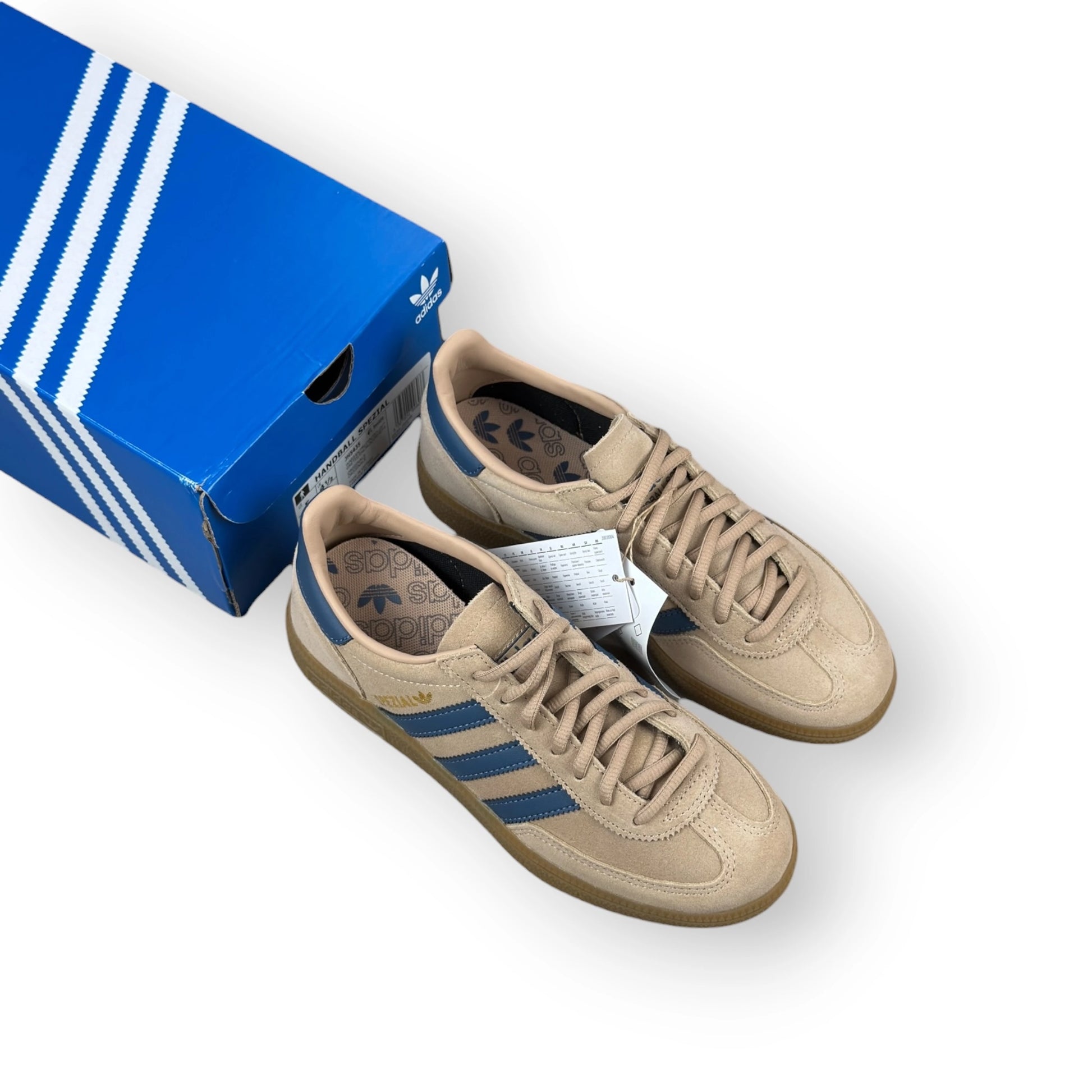 adidas Handball Spezial Warm Sandstone Preloved Ink JH5435 – EU 37 1/3, brand new with original box