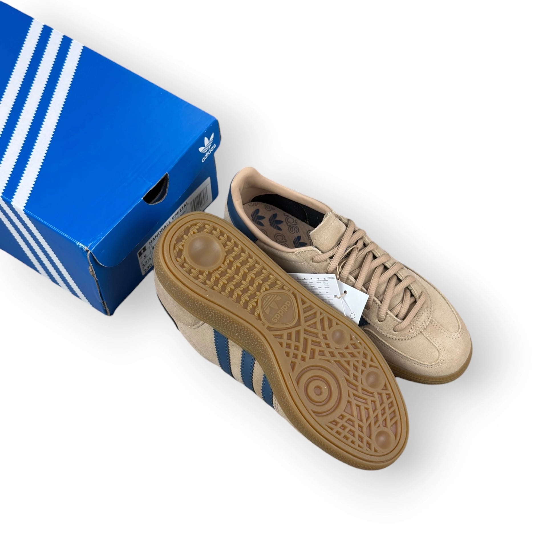 adidas Handball Spezial Warm Sandstone Preloved Ink JH5435 – EU 37 1/3, brand new with original box