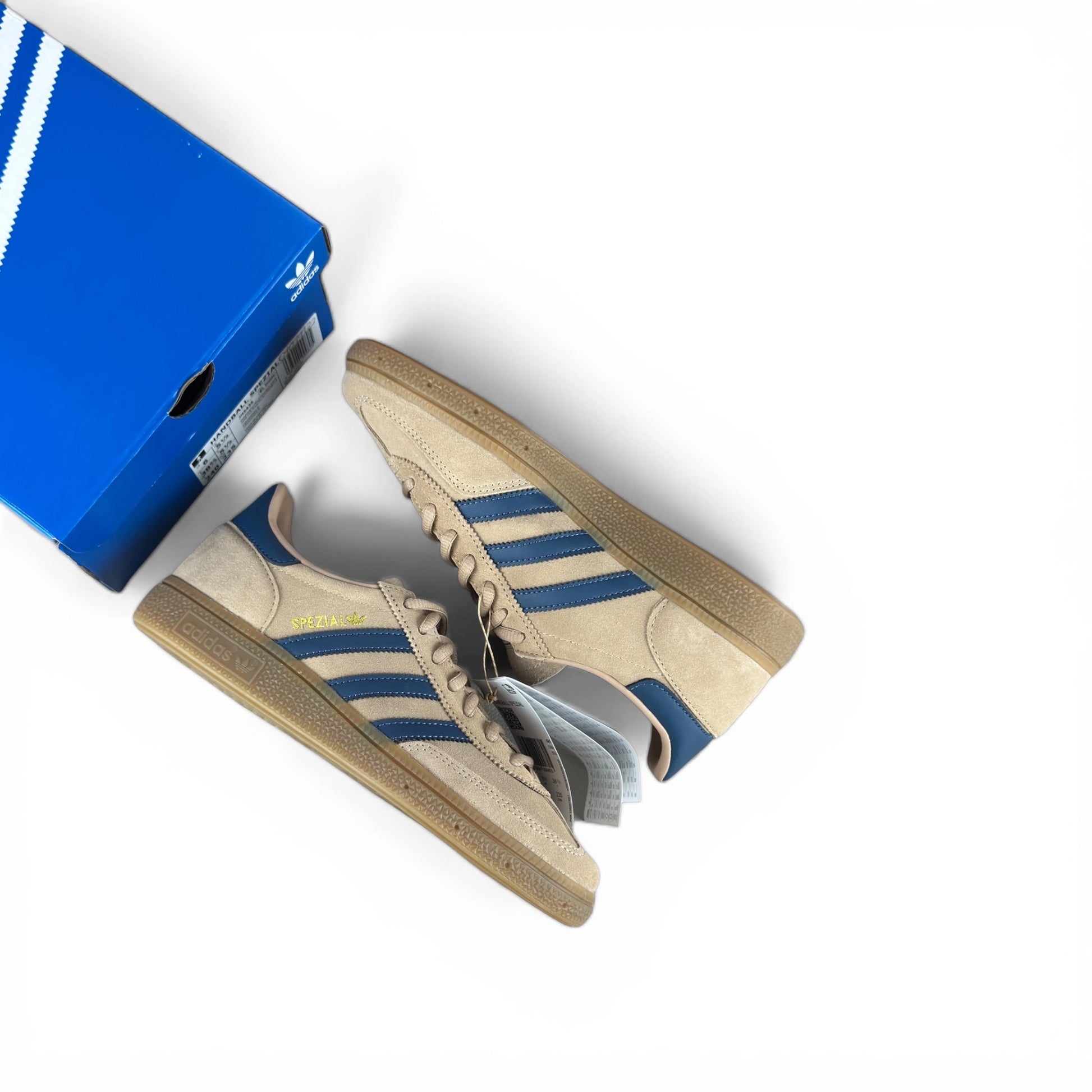 adidas Handball Spezial Warm Sandstone Preloved Ink JH5435 – EU 38 2/3, brand new with original box
