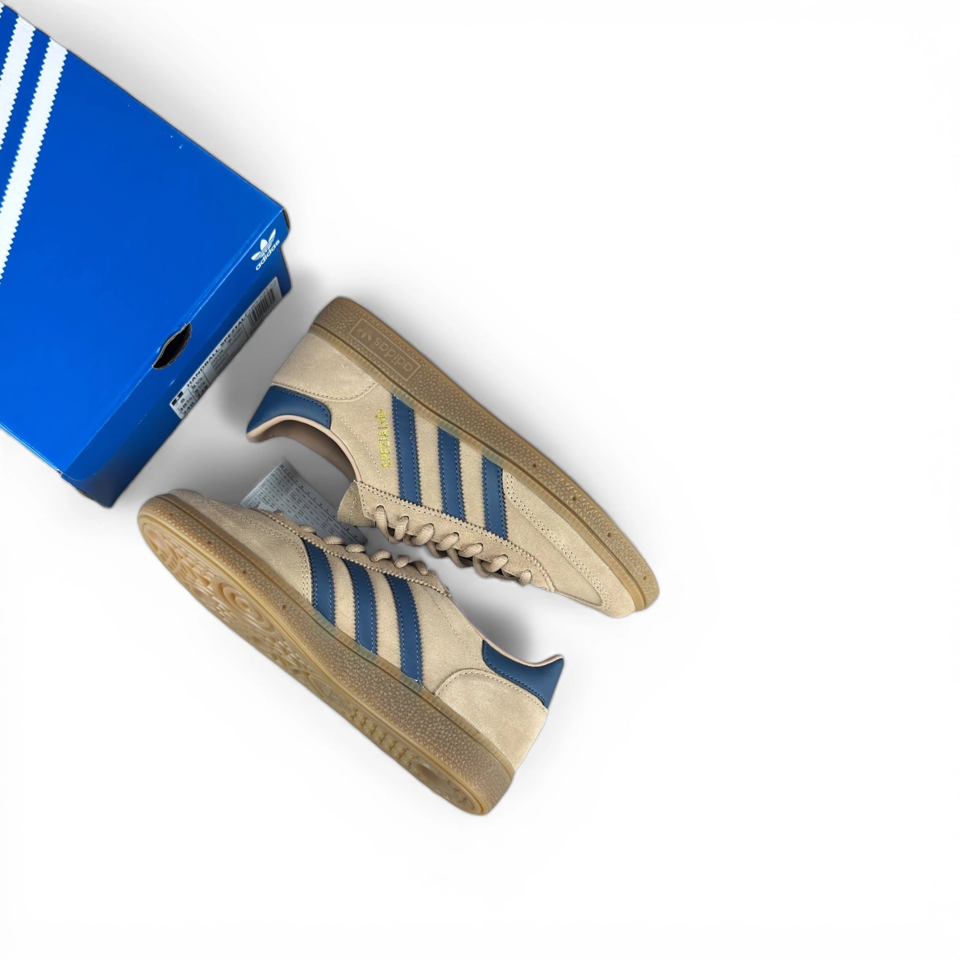 adidas Handball Spezial Warm Sandstone Preloved Ink JH5435 – EU 38 2/3, brand new with original box