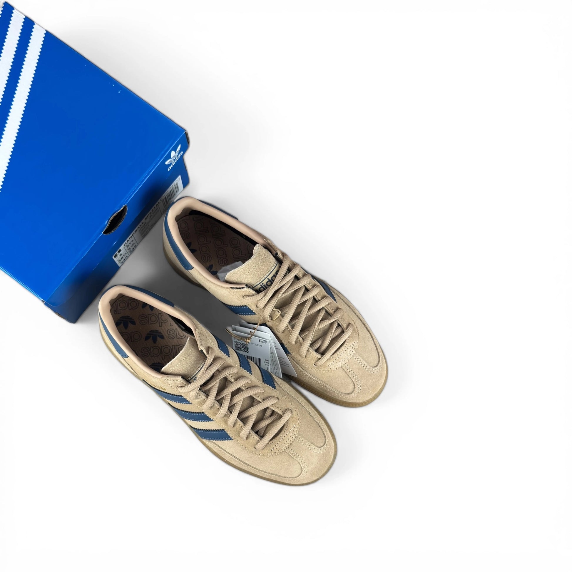 adidas Handball Spezial Warm Sandstone Preloved Ink JH5435 – EU 38 2/3, brand new with original box