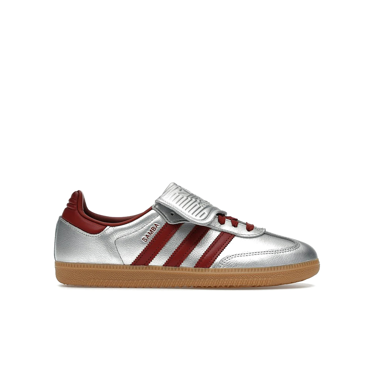 adidas Originals Samba LT Silver Metallic, Ruby Gum leather women's shoe