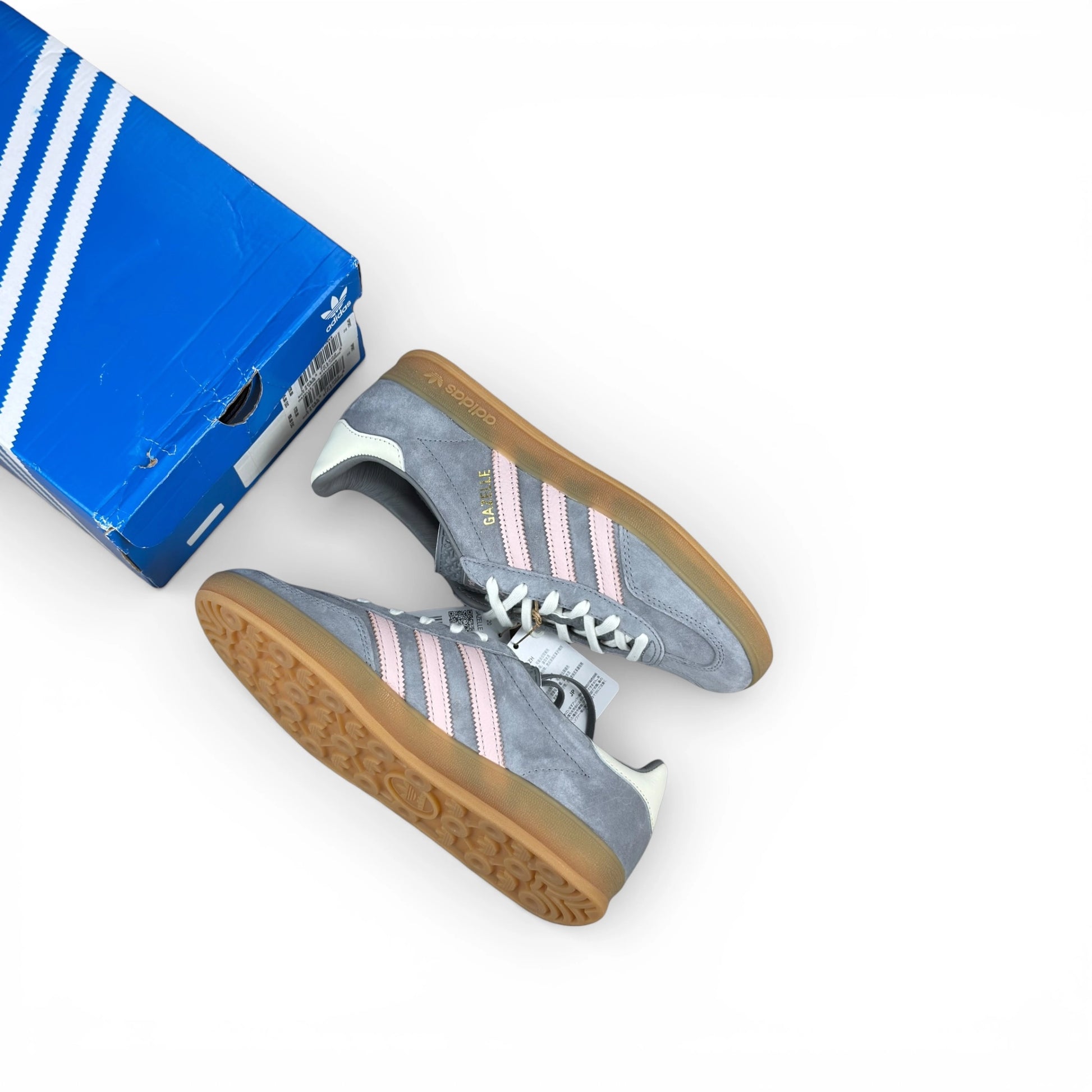 adidas Gazelle Indoor Grey Sandy Pink (Women’s) JH8820 – size EU 39⅓, brand new with replacement box