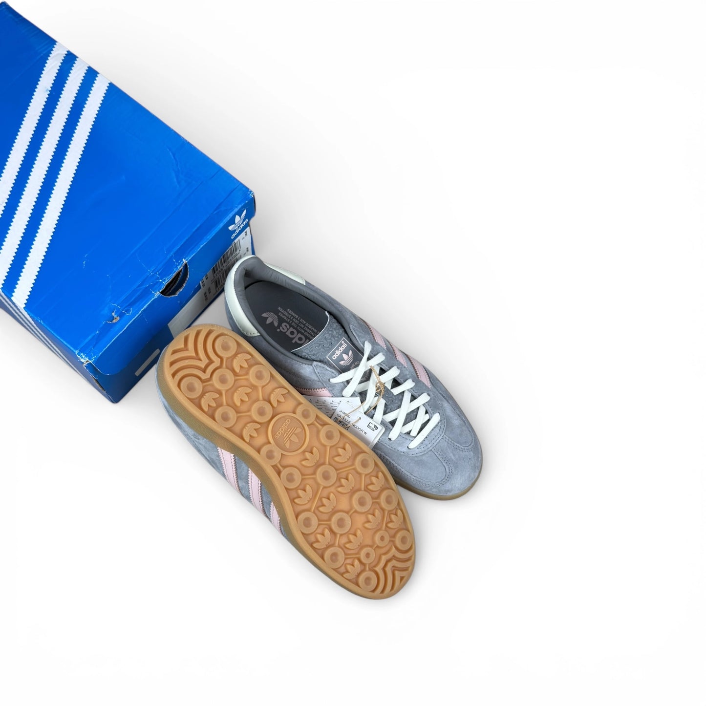 adidas Gazelle Indoor Grey Sandy Pink (Women’s) JH8820 – size EU 39⅓, brand new with replacement box