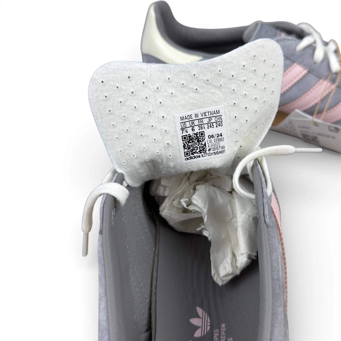 adidas Gazelle Indoor Grey Sandy Pink (Women’s) JH8820 – size EU 39⅓, brand new with replacement box