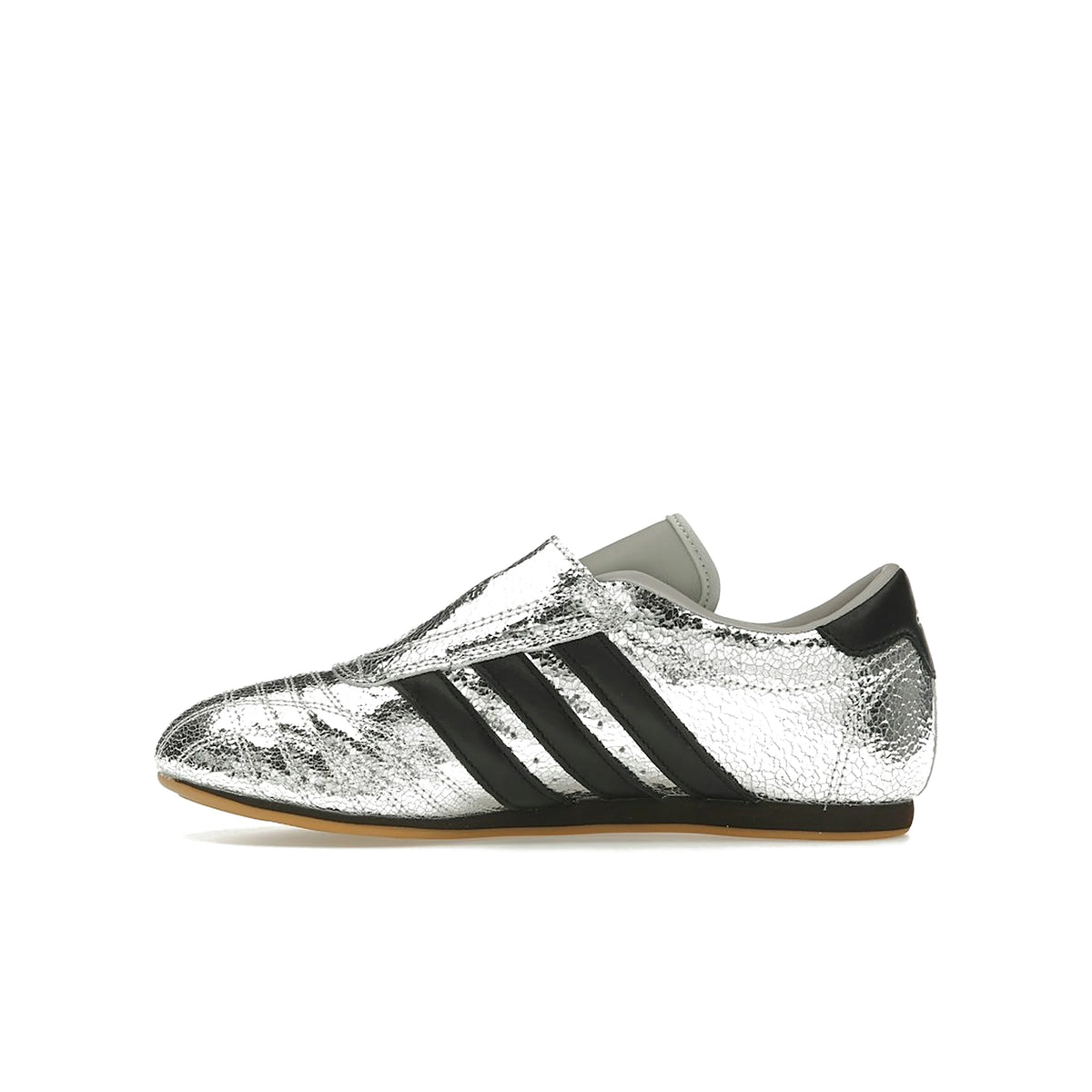 adidas Originals Taekwondo Silver Metallic Black leather sneaker in silver metallic, core black, gum – image 3 of 4
