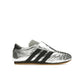 adidas Originals Taekwondo Silver Metallic Black leather sneaker in silver metallic, core black, gum