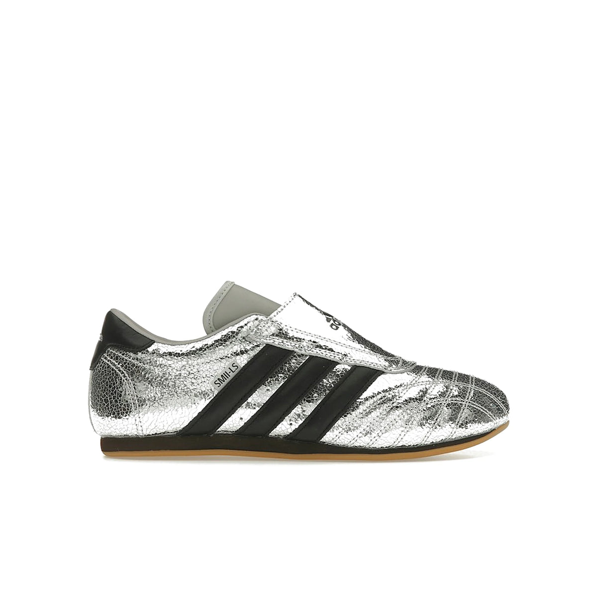 adidas Originals Taekwondo Silver Metallic Black leather sneaker in silver metallic, core black, gum
