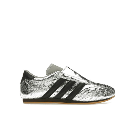 adidas Originals Taekwondo Silver Metallic Black leather sneaker in silver metallic, core black, gum