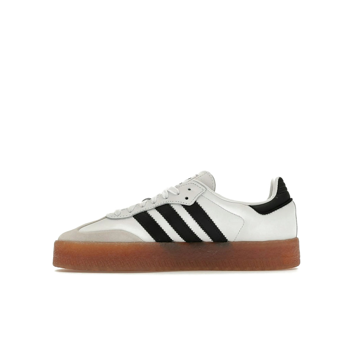 adidas Sambae Cloud White women's sneaker in cloud white, black and gold metallic textile – image 3 of 4