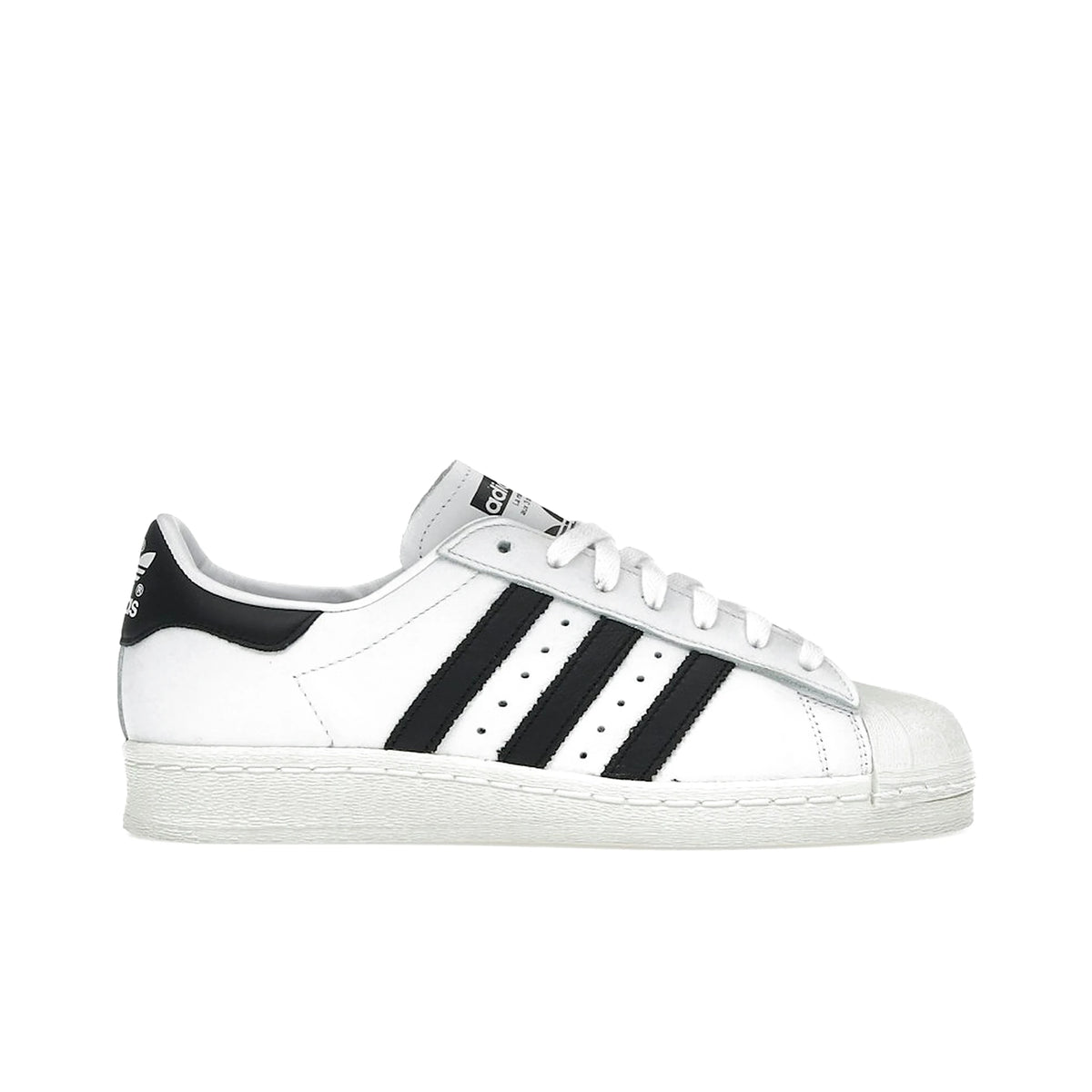 adidas Superstar 82 men's shoes in white leather with black toe cap
