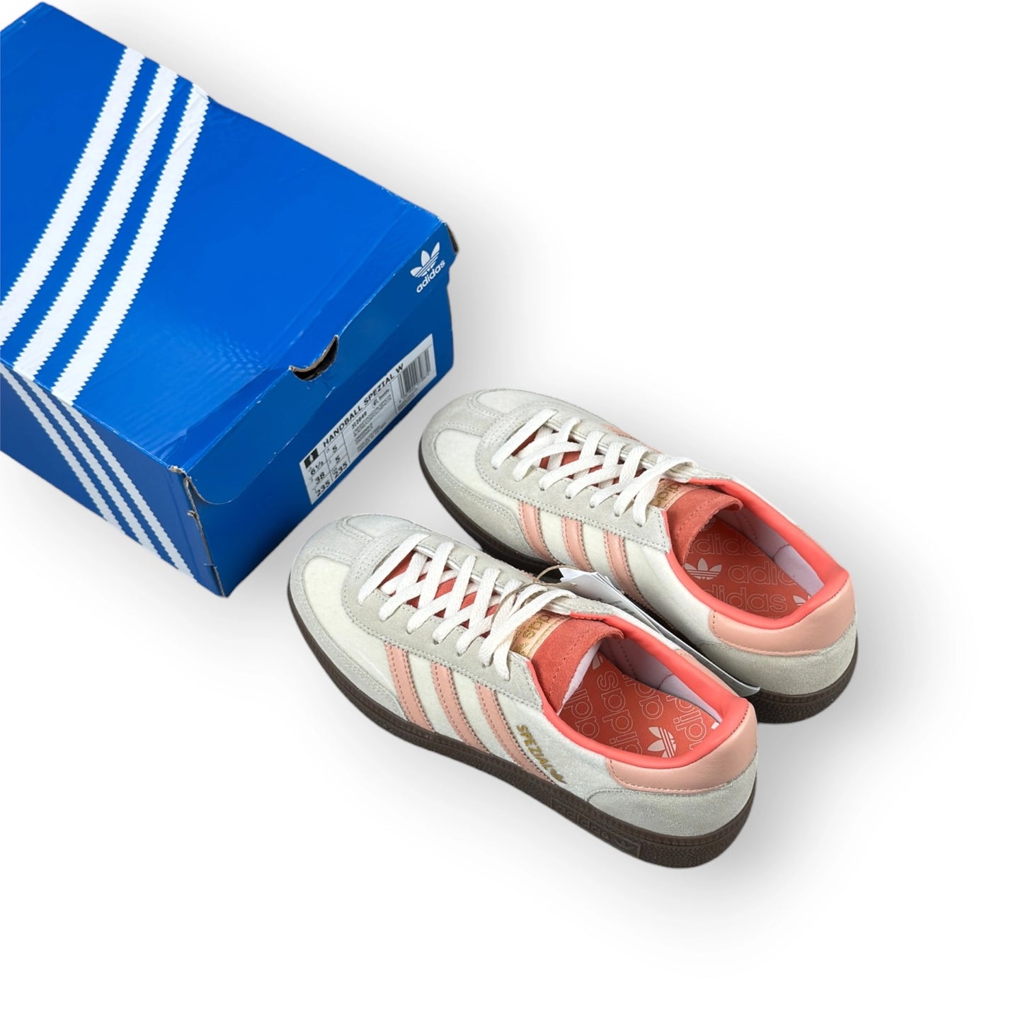 adidas Handball Spezial Cream White Coral Velvet (Women’s) JI2649 – EU 38, brand new with original box