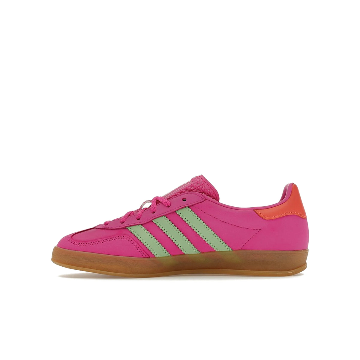 adidas Gazelle Indoor women's shoes in semi lucid fuchsia, semi green spark and signal coral suede – image 3 of 4