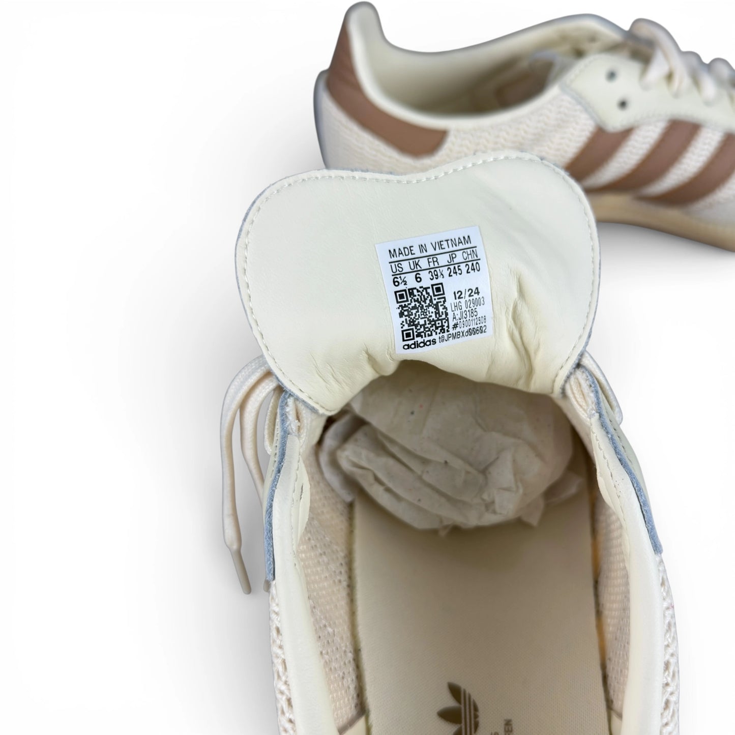 adidas Samba OG Cream White Cardboard JI3185 – EU 39⅓, brand new with original box