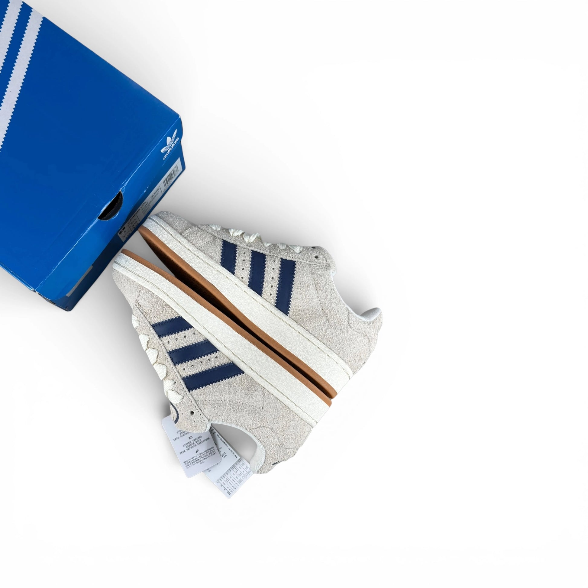adidas Campus 00s Cream White Dark Blue JP7745 – EU 37⅓, brand new with original box