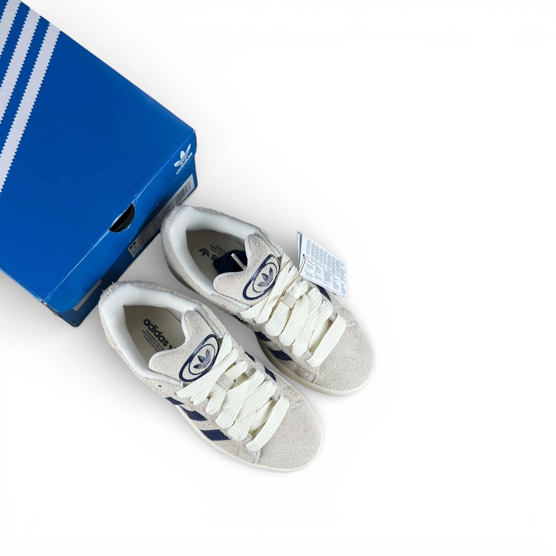 adidas Campus 00s Cream White Dark Blue JP7745 – EU 37⅓, brand new with original box